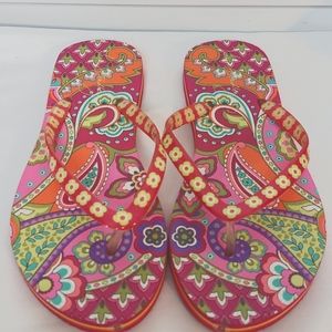 Vera Bradley flip flops.  Sz S 5-6